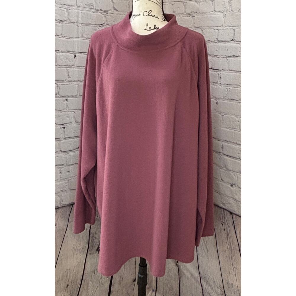 Ava & Viv Women’s Mock Neck Tunic Sweatshirt (Size 4X)